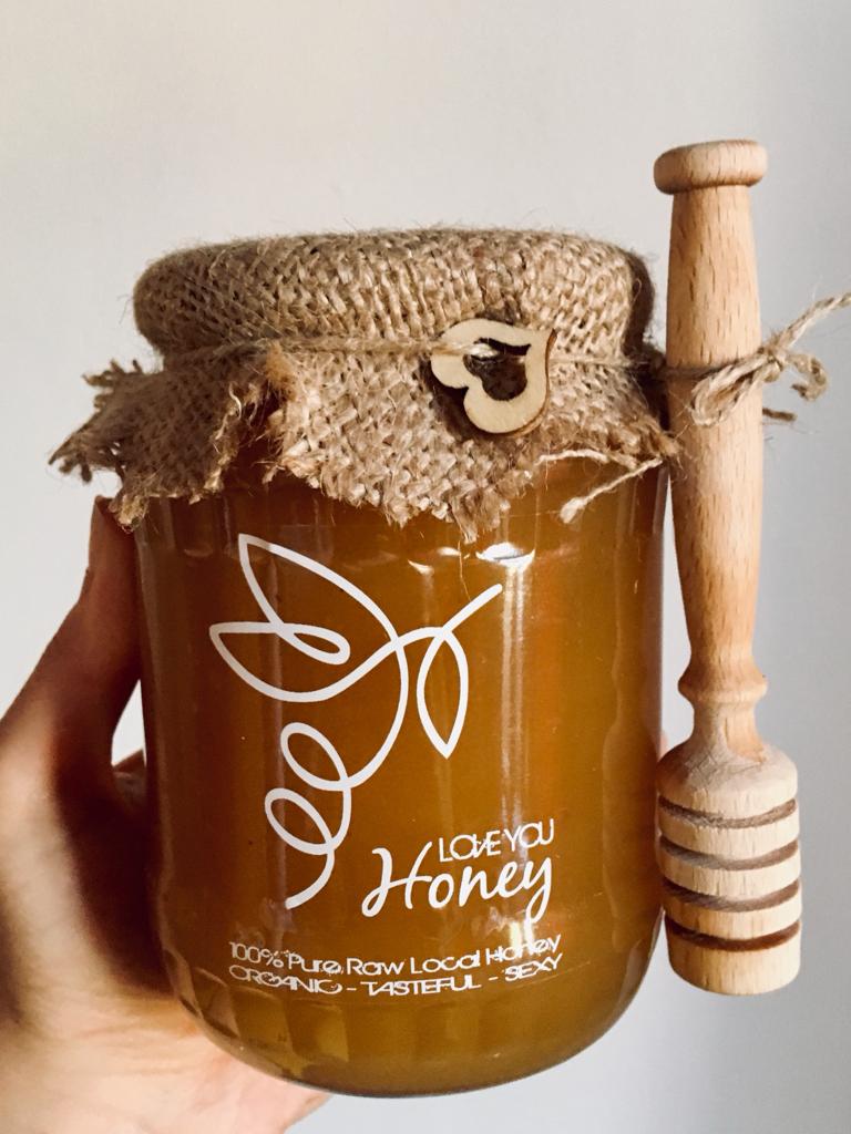 loveyouhoney jar of raw local honey